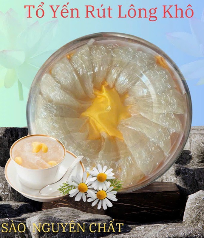 Tổ Yến rút lông khô A5 xuất khẩu - 100g nguyên chất Yến sào Nha Trang