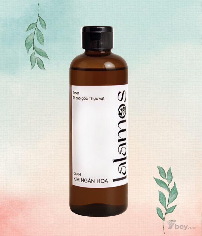Toner Cánh Kim Ngân Hoa Lalamos giúp cân bằng độ pH, se khít lỗ chân lông, làm dịu và dưỡng ẩm da
