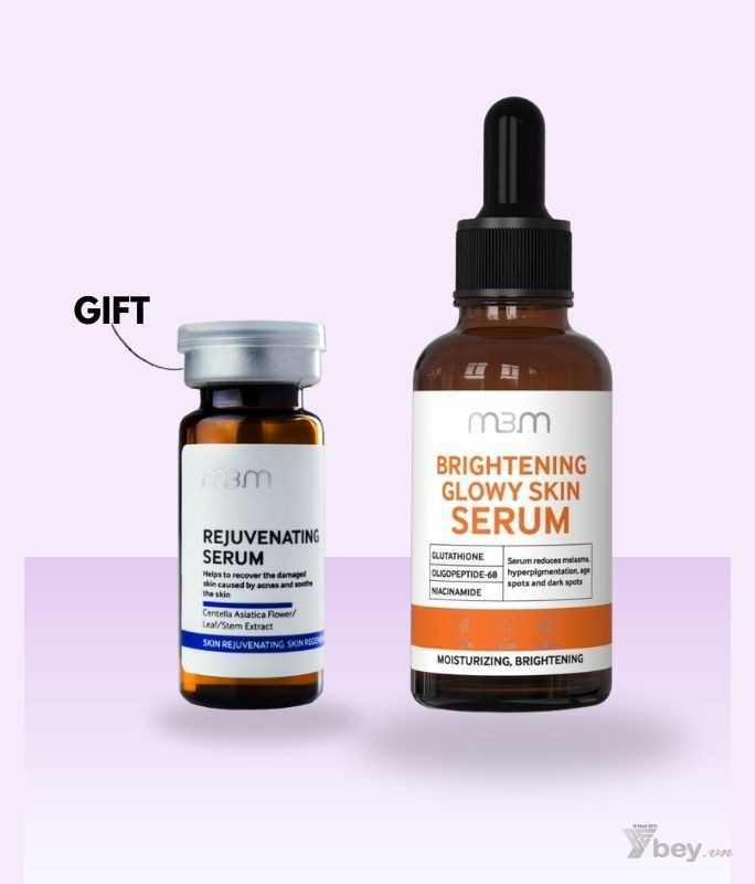 Tinh chất trị nám, thâm, tàn nhang M3M Brightening Glowy Skin Serum (Tặng Hydra B5 Serum)