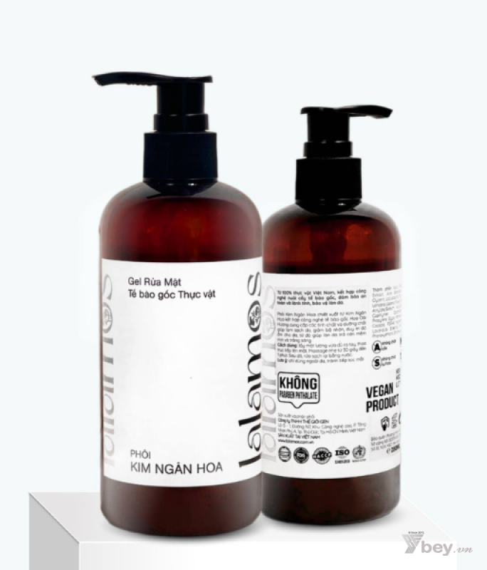 Gel rửa mặt phôi Kim Ngân Hoa Lalamos chính hãng - Làm sạch sâu, loại bỏ bụi bẩn, dầu thừa, ngừa mụn