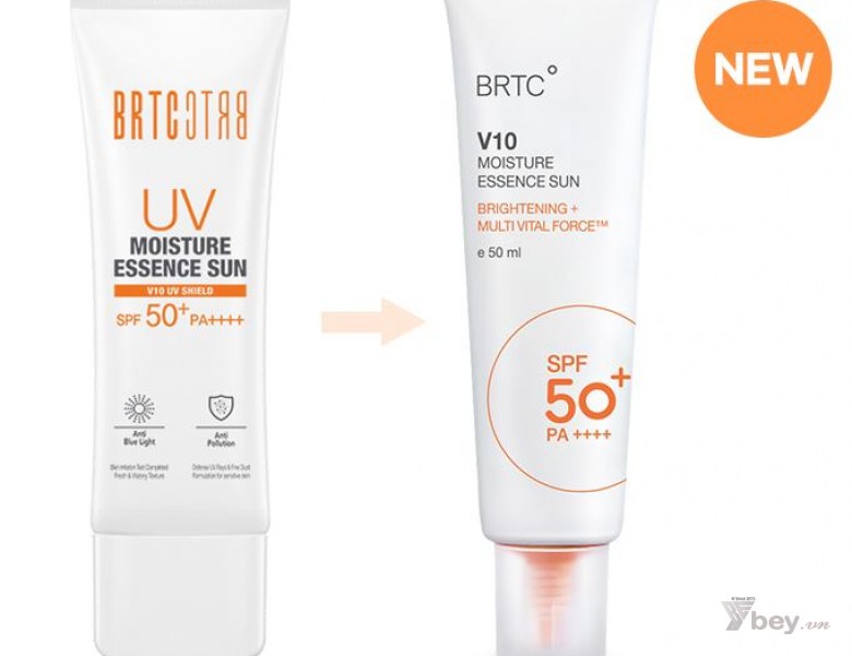 Kem chống nắng chứa tinh chất dưỡng ẩm, ngăn ngừa lão hóa BRTC Moisture Essence Sun V10 UV 50ml